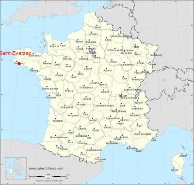 Carte de Saint-Evarzec