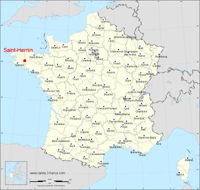 Carte de Saint-Hernin