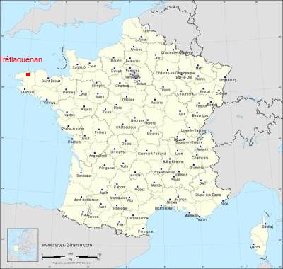 Carte de Tréflaouénan