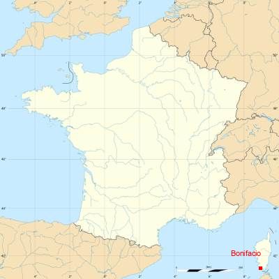 Fond de carte avec Bonifacio