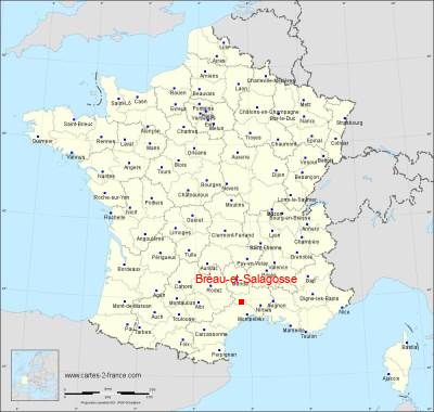 Carte de Bréau-et-Salagosse