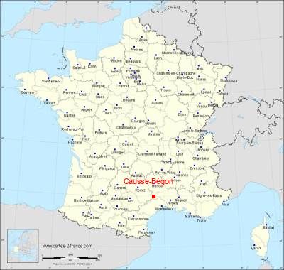Carte de Causse-Bégon