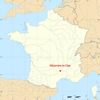 Fond de carte avec Méjannes-le-Clap
