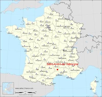 Carte de Saint-André-de-Valborgne