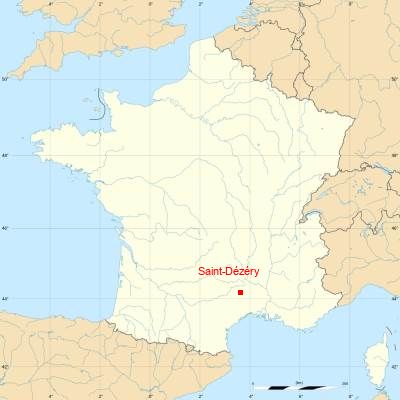 Fond de carte avec Saint-Dézéry