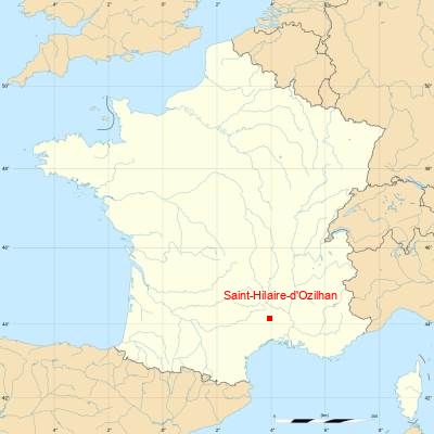 Fond de carte avec Saint-Hilaire-d'Ozilhan