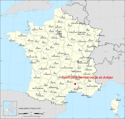 Carte de Saint-Jean-de-Maruéjols-et-Avéjan