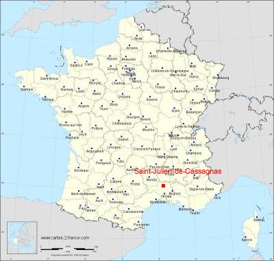 Carte de Saint-Julien-de-Cassagnas