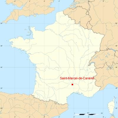 Fond de carte avec Saint-Marcel-de-Careiret