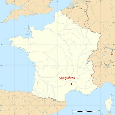 Fond de carte avec Valliguières