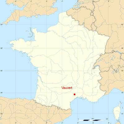 Fond de carte avec Vauvert