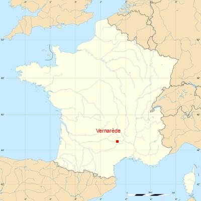 Fond de carte avec Vernarède