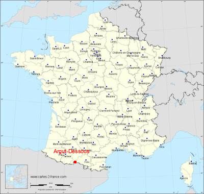 Carte de Argut-Dessous