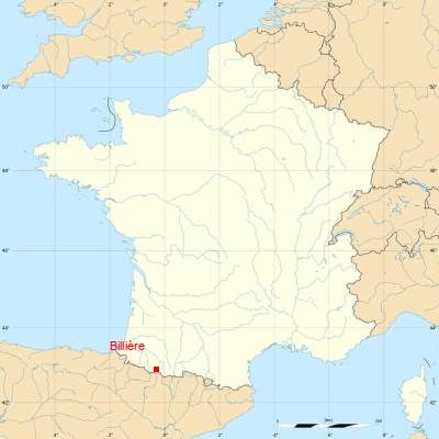 Fond de carte avec Billière