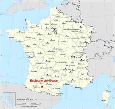Carte de Boulogne-sur-Gesse