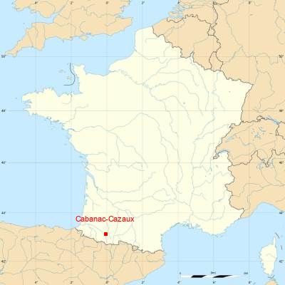 Fond de carte avec Cabanac-Cazaux