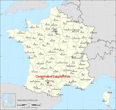 Carte de Castelnau-d'Estrétefonds