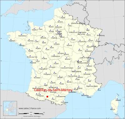 Carte de Castillon-de-Saint-Martory