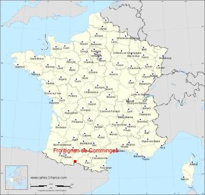Carte de Frontignan-de-Comminges