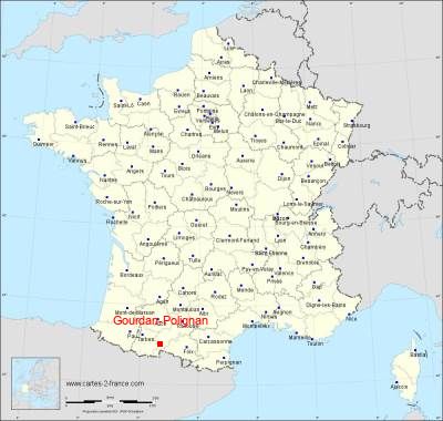 Carte de Gourdan-Polignan