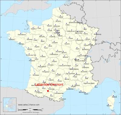 Carte de Labastide-Clermont
