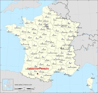 Carte de Labastide-Paumès