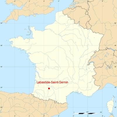 Fond de carte avec Labastide-Saint-Sernin