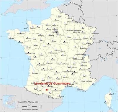 Carte de Lavelanet-de-Comminges