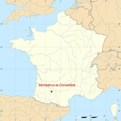 Fond de carte avec Montastruc-la-Conseillère