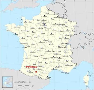 Carte de Peyrissas