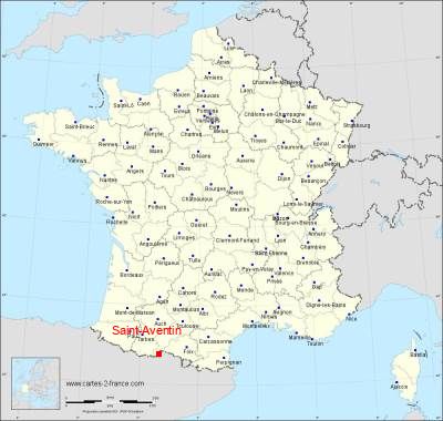 Carte de Saint-Aventin