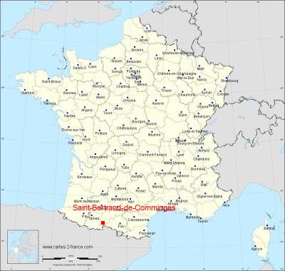 Carte de Saint-Bertrand-de-Comminges