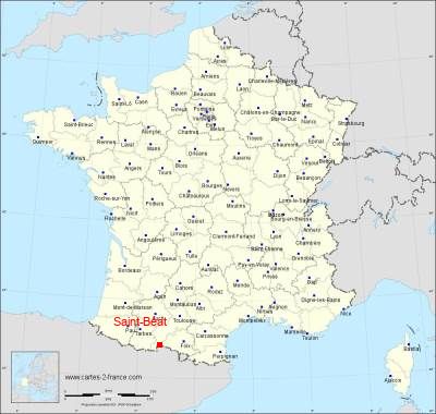 Carte de Saint-Béat