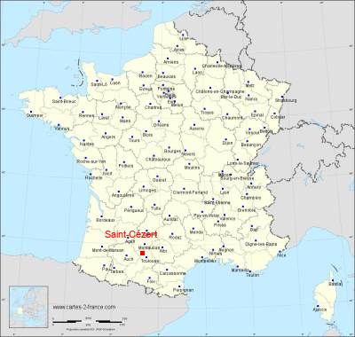 Carte de Saint-Cézert