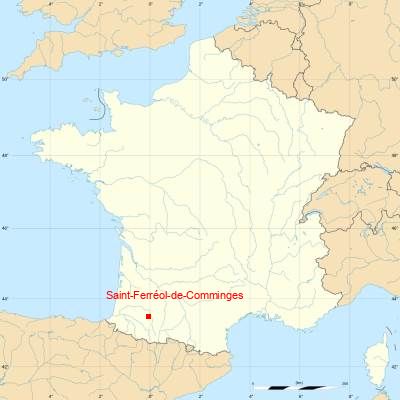 Fond de carte avec Saint-Ferréol-de-Comminges