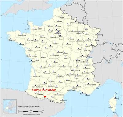 Carte de Saint-Pé-d'Ardet