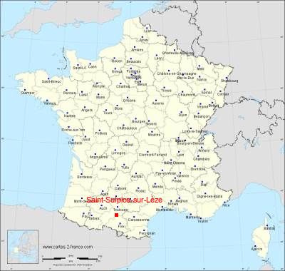 Carte de Saint-Sulpice-sur-Lèze