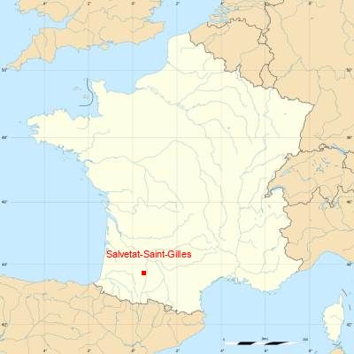 Fond de carte avec Salvetat-Saint-Gilles