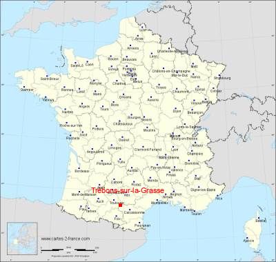 Carte de Trébons-sur-la-Grasse