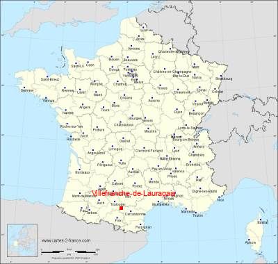 Carte de Villefranche-de-Lauragais