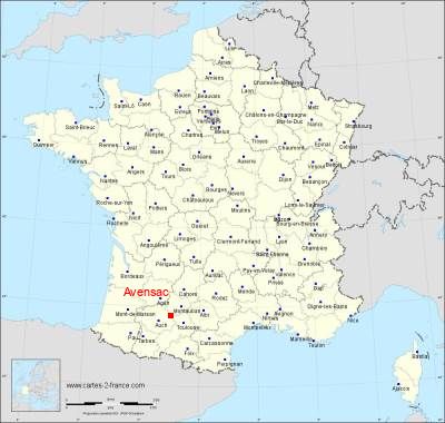 Carte de Avensac