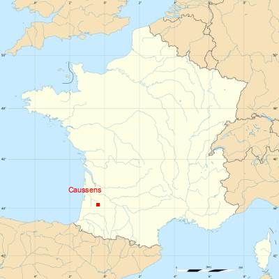 Fond de carte avec Caussens