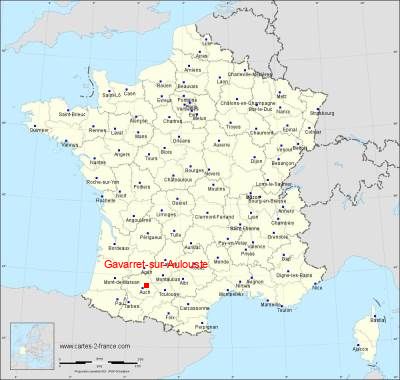 Carte de Gavarret-sur-Aulouste
