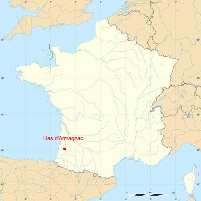 Fond de carte avec Lias-d'Armagnac