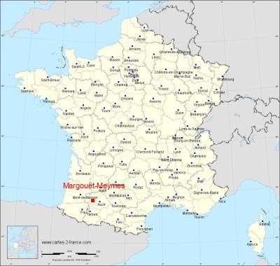 Carte de Margouët-Meymes