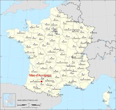 Carte de Mas-d'Auvignon