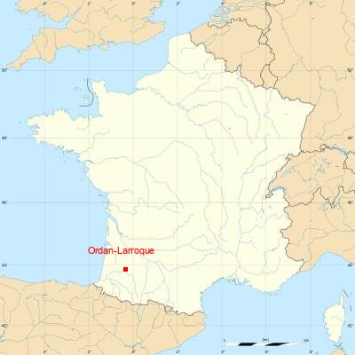 Fond de carte avec Ordan-Larroque