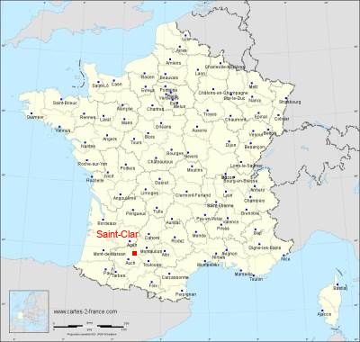 Carte de Saint-Clar