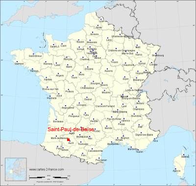 Carte de Saint-Paul-de-Baïse