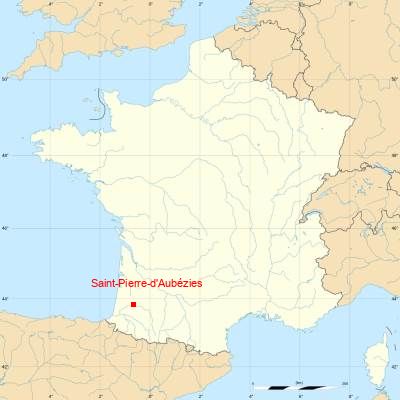 Fond de carte avec Saint-Pierre-d'Aubézies
